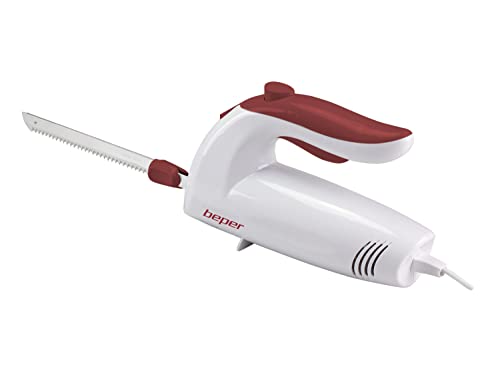 BEPER BP.790 Coltello elettrico da cucina, 150 W, ABS, Bianco/Rosso