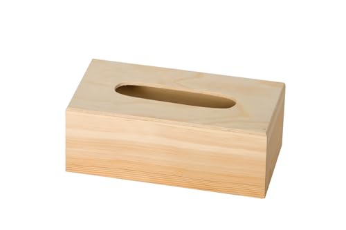 Artemio Scatola Porta fazzoletti con Fondo, Legno, Beige, 25 x 13 x 9 cm