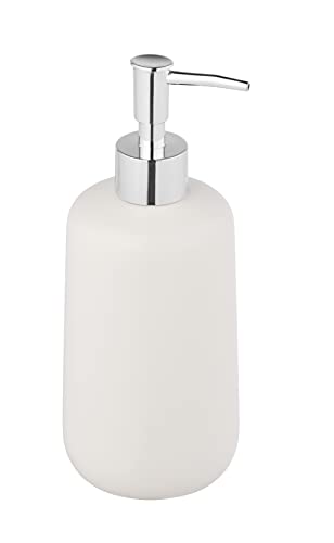 Wenko all_Star Dispenser di Sapone Olinda, Bianco, Accessorio da Bagno con Finitura Opaca, 0,5 l (70188400)