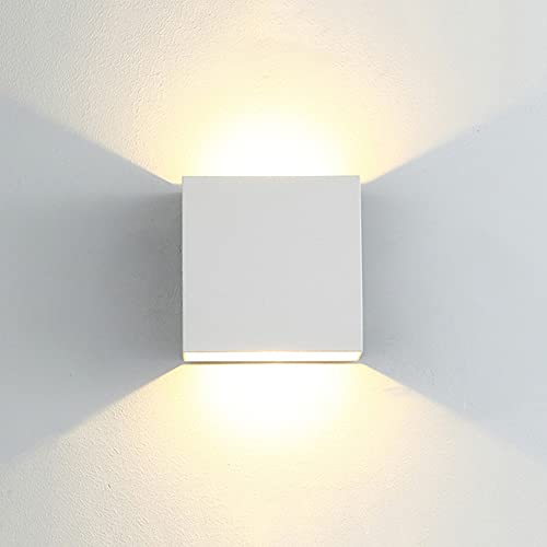 CYUaoao 7W LED Lampada da Parete Interno Applique Moderne Bianco Caldo 3000K per Bagno Soggiorno Camera da Letto Corridoio Scale