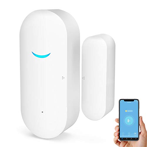 Tuya Smart Alarm Sensori WiFi per porte e finestre, con notifica gratuita APP Control Sistema di allarme di sicurezza domestica,nessun hub richiesto,compatibile con Alexa,Google Home (confezione da1)