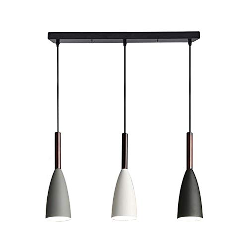 RUIBO Minimalista lampada a sospensione moderna, 3 teste con cavo regolabile LED lampada a sospensione a soffitto, per cucina, sala da pranzo, luci a sospensione, lampadina E27 non inclusa AC90-260V