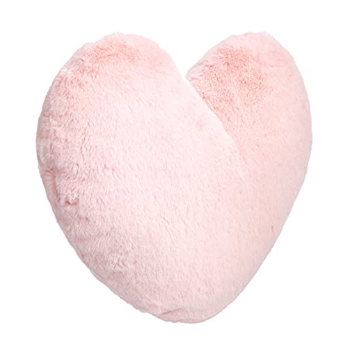 Amazon Basics - Poliestere, Cuscino decorativo, A Forma Di Cuore, Rosa Chiaro, 45 x 41 cm