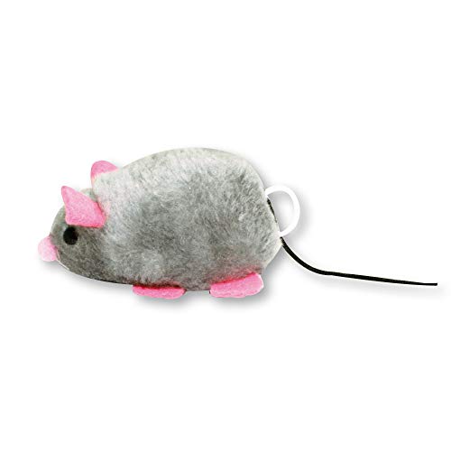 Croci Tremolino, Topo elettrico per gatti, giocattolo per gatto, topo di peluche automatico con ricarica, senza batteria, 8 CM