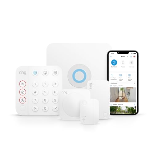 Kit Ring Alarm - S | Sistema di allarme per la sicurezza della tua casa con monitoraggio assistito opzionale - Senza vincoli di lunga durata - Compatibile con Alexa