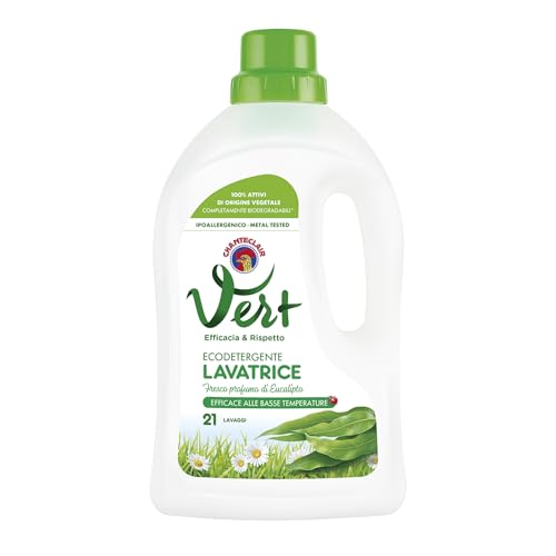 Awiaub Vert di Chanteclair, Ecodetergente Lavatrice Fresco Profumo di Eucalipto - formato da 1071 ml, 21 dosi