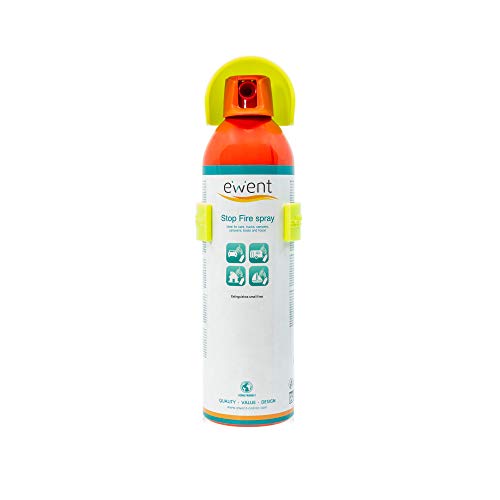 Ewent EW5621 - Spray Spegnifuoco 500gr (350ml) - Mini estintore - Spegne ogni principio d'incendio - portatile - per camper barca casa server