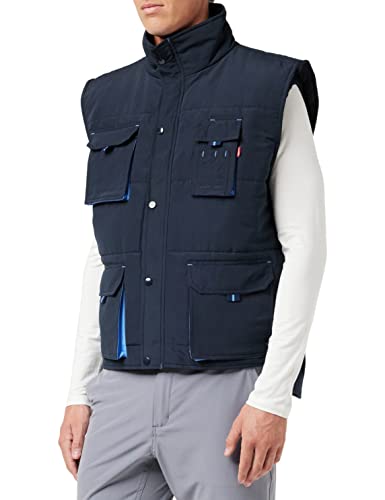 Velilla 205902 Gilet imbottito bicolore multitasche blu navy e celeste, taglia L