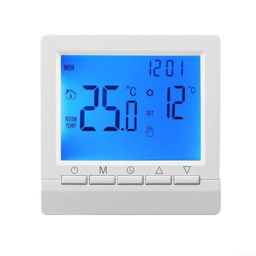 Termostato domestico digitale programmabile, Regolatore di temperatura intelligente, Termostato della caldaia a gas, Termostato di riscaldamento LCD a parete