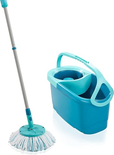 Leifheit Mop Pavimenti Blu, Lavapavimenti Professionale Flessibile A 360°, 46.6 x 26.5 x 26 Cm