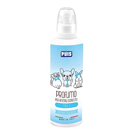 Profumo per Cani e Animali Domestici, Gatti, Conigli - puis- Profumato Talco Ipoallergenico, 120ml