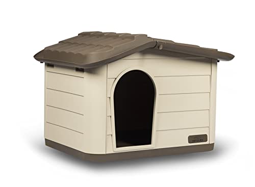 SAFETY PET VILLA PRINCESS, Cuccia Smontabile Per Cani Gatti, Cuccia in Materiali Riciclati, Tetto Asportabile, Dimensioni 60x41x51h Color Mocaccino