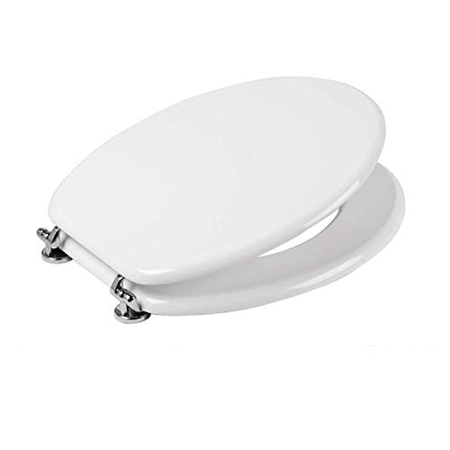 SEDILE COPRIWATER TAVOLETTA BIANCO UNIVERSALE PER BAGNO COPRI WC IN LEGNO