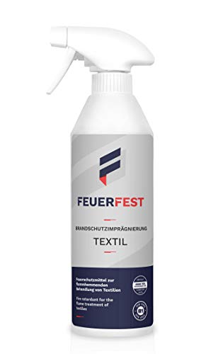 FEUERFEST® Impregnante ritardante di fiamma per tessuti - DIN 4102 B1 - Conforme a Oeko-TEX 100 - Ritardante di fiamma, spray ritardante di fiamma, agente ritardante di fiamma - 500ml