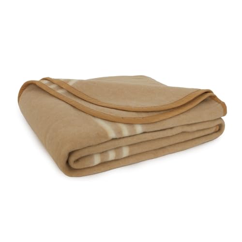 Coperta Misto Lana Bolzano, Calda, Peso 400 gr/mq, 100% Made in Italy 150x200 R323 Singola