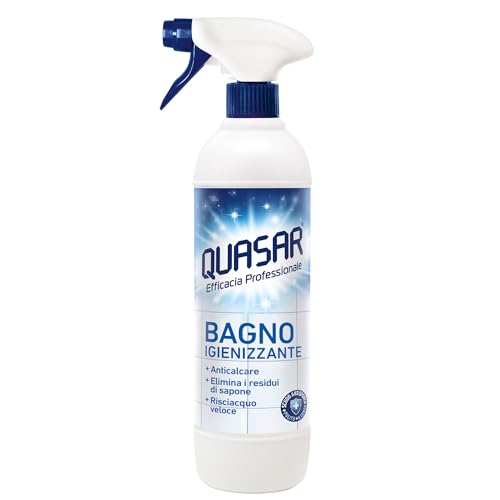 Quasar - Bagno Igienizzante - Anticalcare, Elimina i Residui di Sapone, Risciacquo Veloce - 680 ml