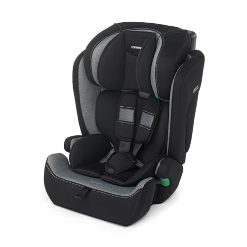 Foppapedretti Seggiolino Auto Babyroad I-Size, per bambini da 76 a 150 cm di altezza, 15mesi-12 anni, conforme ECE R129, Fissaggio a 3 punti, Safe Body Protection, Protezione Impatti Laterali, Carbon