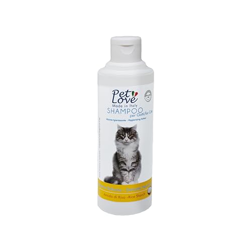 Pet Love | Shampoo Professionale per Gatti Neutro Delicato – Azione Detergente e Igienizzante - Senza Profumo e Coloranti - 250 ml