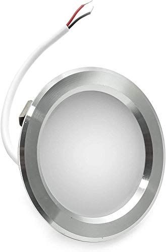 FARETTO INCASSO LED SOTTILE PER TOP CUCINA-BAGNO FORO DIAMETRO 60 mm ALTO 19 mm DIAMETRO ESTERNO 70 mm CROMO LUCIDO 3 WATT LUCE NATURALE 4000 K DIRETTO A 220 V