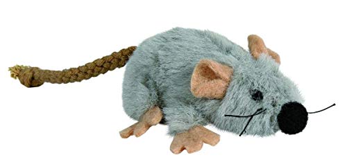 Trixie Spielmaus, Plüsch, 7 cm, Grigio