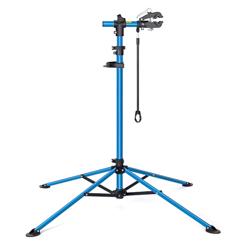 CXWXC Supporto per montaggio bicicletta – Supporto professionale per riparazione con vassoio degli attrezzi e scomparto magnetico, girevole e pieghevole, portata fino a 30 kg