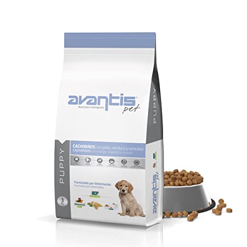 Avantis Pet Puppy - Cibo per Cani Cuccioli di Qualsiasi Razza - 3 kg - Cibo adatto per Mamme Incinte e Allattanti - Altamente Digestivo con Pollo, Verdura e Cereali