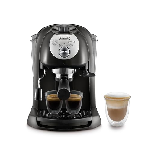 De'Longhi EC 201.CD.B Macchina da Caffè per Espresso e Cappuccino, Caffè in Polvere o in Cialde E.S.E., 1100 W, Nero