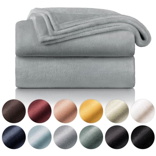 Blumtal Coperta Pile 150x200cm - Coperta Plaid divano super morbida - Coperta Divano certificata OKEO-Tex - winter blanket - coperta plaid pile - coperta in pile divano - plaid divano pile - in grigio