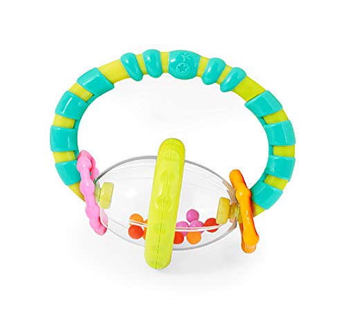 Bright Starts Grab and Spin Baby Rattle and BPA-free Teether Toy, dai 3 mesi in su