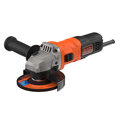 BLACK+DECKER, SMERIGLIATRICE ANGOLARE 710W - 115MM - Velocità 12000 giri/min, Diametro mola 115 mm. .BEG010-QS