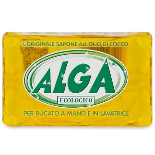 ALGA sapone ecologico all'olio di cocco per bucato a mano e lavatrice - L'originale, biodegradabile saponetta 400 GR