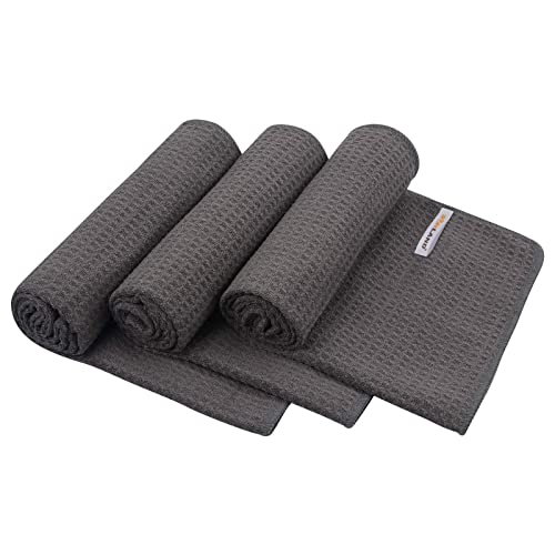 SUNLAND Asciugamano Palestra,Asciugamani Fitness Sportivi per Palestra Asciugamano in microfibra,Asciugatura rapida,Leggero, Assorbente,Asciugamano da Viaggio, 3 pezzi,40 x 80 cm (Grigio