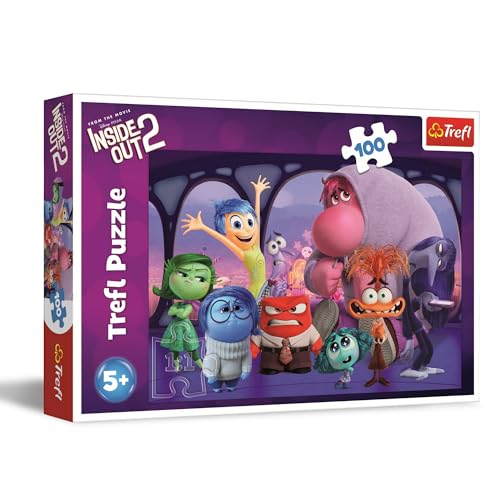 Trefl- Disney Inside out 2 100 Pezzi-Puzzle Colorati con i Protagonisti del Film d’Animazione, Intrattenimento Creativo, Gioco per Bambini a Partire dai 5 Anni, Multicolore, 16477