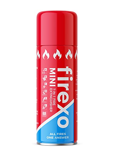 Firexo Mini Estintore - Fire Extinguisher Per Casa, Cucina, Camper, Lavoro, Ristorante, Barca, Camino - Estintore a Polvere per Tutte Le Classi Di Fuoco