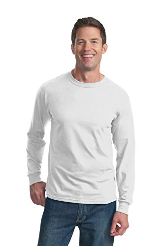 Fruit Of The Loom Long Sleeve Valueweight Tee Maglia, Uomo, Bianco, Medium