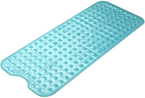 Wimaha tappetino da bagno antiscivolo, resistente alla muffa, BPA free, tappetino da doccia, tappetino da bagno, lavabile in lavatrice, idea per i bambini e più anziani, 100x40cm,Teal