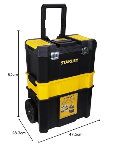 STANLEY, Carrello Porta Utensili Con Tre Livelli Di Stoccaggio, Capacità Di Carico 20 Kg. STST1-80151