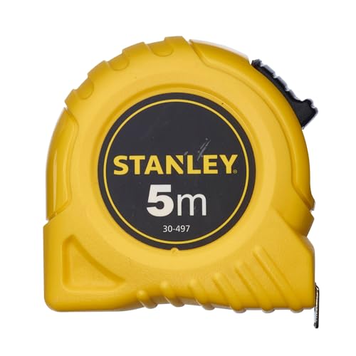 STANLEY , Flessometro Global, 5 m x 19 mm, Lega di acciaio, Giallo/Nero. 1-30-497