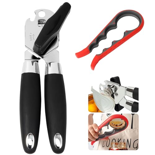 Dachiy Apriscatole Professionale 2 Pezzi, Multifunctional 4-In-1 Apribarattoli Manuale Gripper, 5 In 1 Apribottiglie, Adatto A Ristoranti, Bar, Anziani, Donne, Bambini, Pazienti Con Artrite