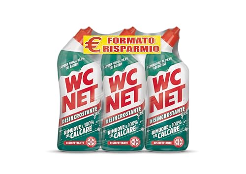 Wc Net - Disincrostante Disinfettante Gel per Sanitari e Superfici, Pulitore Liquido per Wc, 700 ml x 3 Confezioni