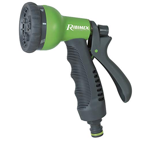 Ribimex PRA/TV.9302 Pistola Multigetto, 8 Funzioni, Verde/Grigio