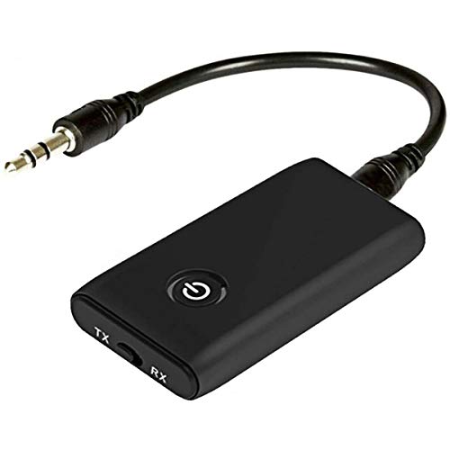 Bluetooth 5.0 Trasmettitore Ricevitore, 2-in-1 Wireless 3.5mm Jack Audio Adattatore Bluetooth, Bassa latenza Adattatore Wireless Portatile Audio Stereo con Cuffie/ Altoparlanti/ Auto/ TV/ PC/ MP3/ MP4