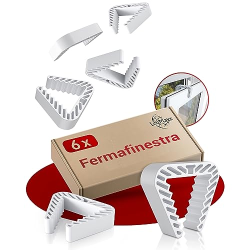 LouMaxx Fermafinestra Aperta – Clip per Finestre – Blocca Finestra e Porta, Trasparente