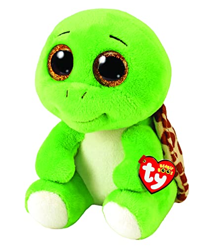 Ty - Peluche - Beanie Boos - Tartaruga - Turbo - Verde - Peluche con occhioni glitter dorati - Il morbido peluche con gli occhi grandi scintillanti - 15 Cm - 36392, 2009293