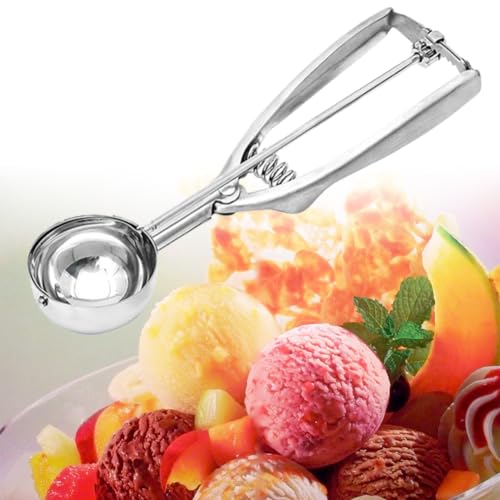 Cucchiaio per Gelato,Porzionatori da Gelato,Ice Cream Scoop,Cucchiaio Porzionatore Paletta,Dosatore Gelato,Cucchiaio per Gelato in Acciaio Inox,per Gelato,Palline Melone,Polpette Biscotti e Riso