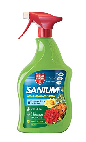 Protect Garden Sanium AL PFnPO, Insetticida Sistemico Pronto Uso. Elimina Afidi, Cocciniglia, Mosca Bianca. Rapida Azione Abbattente. Fino a 8 Settimane di Protezione 800ml