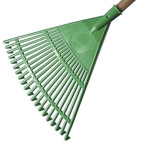 VERDELOOK Rastrello da Giardino in plastica 45 cm, Verde, Fornito Senza Manico