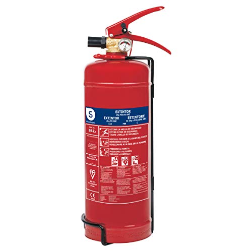 Smartwares FEX-15122 Estintore Tipo di Fuoco ABC, Rosso, 2 kg (a polvere)