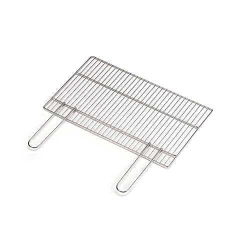 Ompagrill Graticola Griglia per Arrostire Barbecue Camino Manici a Tondino Richiudibili 67 x 40 cm