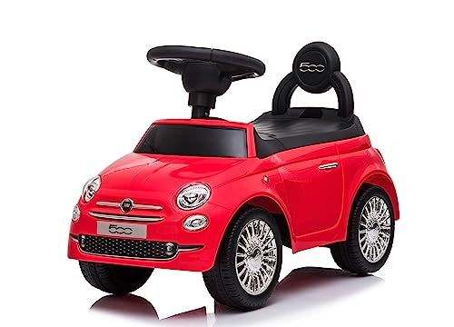 Mondial Toys Primi Passi Cavalcabile Per Bambini Fiat 500 Con suoni (Rosso)